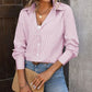 Striped Button Up Long Sleeve Shirt