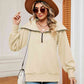 Full Size Half-Zip Collared Sweatshirt