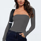 Beauteous Cutout Raglan Sleeve Bolero and Tube Top