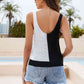 Contrast Tied Knit Tank