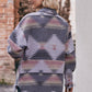 Full Size Geometric Dropped Shoulder Jacket with Pockets