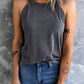 Women's Full Size Curved Hem Grecian Tank Top