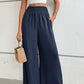 Wide Waistband Relax Fit Long Pants