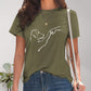 Dog Graphic Round Neck T-Shirt