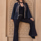Plus Size Embroidered Open Front Jacket
