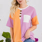 Celeste Full Size Color Block Short Sleeve T-Shirt