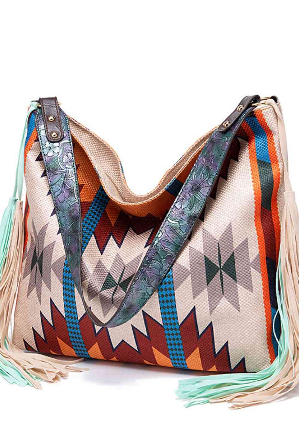 Rustic Southwestern Geometric Canvas Tote Bag