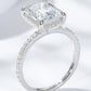 Women's Emerald Cut 4 Carat Moissanite Side Stone Ring