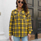 Plaid Collared Neck Buttoned Shirt with Pockets