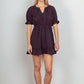 VERY J Floral Textured Woven Ruffled Mini Dress