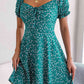 Ditsy Floral Drawstring A-Line Dress