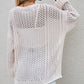 Openwork Button Front Cardigan