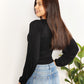 Culture Code Black Full Size V- Neck Bodysuit