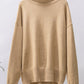 Turtle Neck Dropped Shoulder Sweater