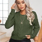 Cable-Knit Round Neck Long Sleeve Sweater