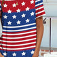 Pocketd US Flag Printed Short Sleeve Dress