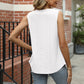 Full Size Eyelet Square Neck Tank