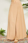 Mittoshop Wrap Pleating Detail Wide Leg Pants *