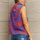 AMIEE LEAH Printed Round Neck Tank Top