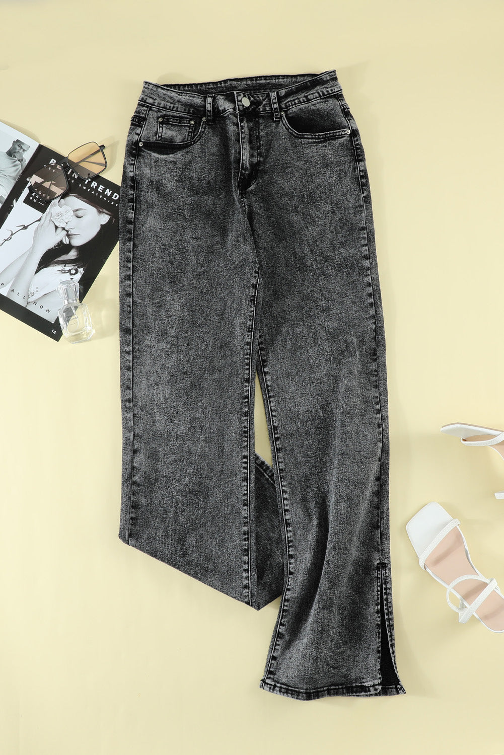 Women's Slit Flare Jeans