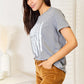 Simply Love US Flag Graphic Cuffed Sleeve T-Shirt