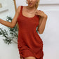 Drawstring Backless Mini Dress