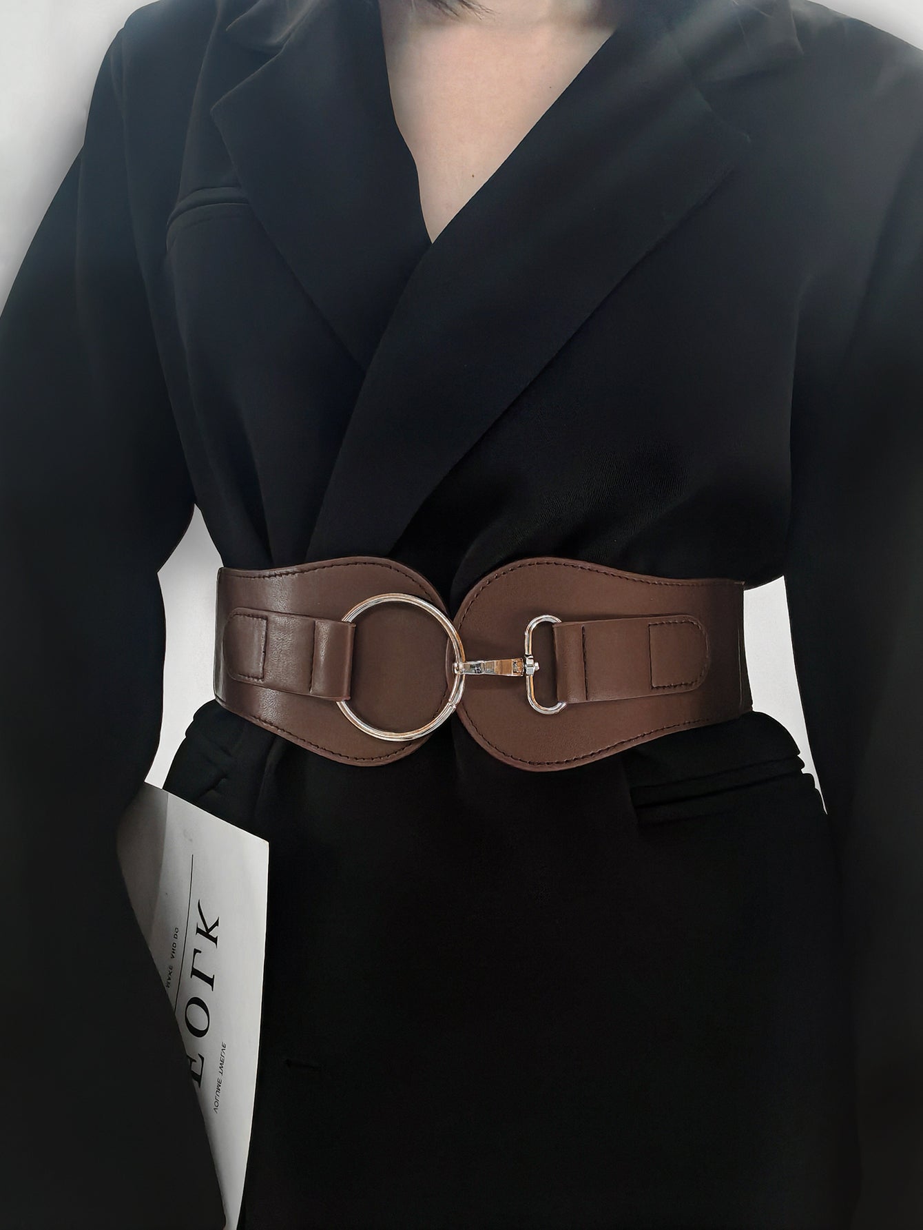 Jessica Anne Beauty PU Elastic Wide Belt