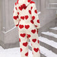Fuzzy Heart Zip Up Hooded Lounge Jumpsuit