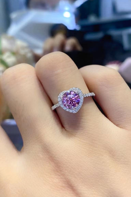 Women's Lifelong Journey 1 Carat Moissanite Heart Ring
