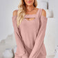 Cutout Square Neck Cold Shoulder T-Shirt