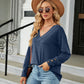 Full Size V-Neck Long Sleeve T-Shirt