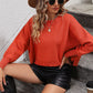 Round Neck Dropped Shoulder Pullover Sweater