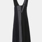 GAWQO Contrast Pleated Zip-Back Pinafore Dress