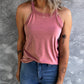 Women's Full Size Curved Hem Grecian Tank Top