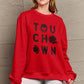 Simply Love Full Size TOUCHDOWN Long Sleeve Sweatshirt