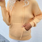 Drawstring Dropped Shoulder Hooded Sweater