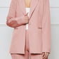 HANNAH MEA Full Size Long Sleeve Blazer and Shorts Set