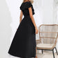 Ruffled Tied V-Neck Midi Dress