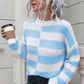 KnitwearTime Color Block Dropped Shoulder Sweater