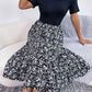 Aaliyah Isla Printed Off-Shoulder Ruffle Hem Dress