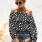 Adelisa & Yehn Polka Dot Off-Shoulder Layered Blouse