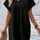 Pocketed Round Neck Short Sleeve Dress
