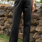 FIT RAGGED DENIM High Waist Loose Fit Ankle Slit Jeans