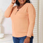 Basic Bae Half Button Long Sleeve Top