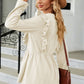Ruffled Round Neck Balloon Sleeve Blouse