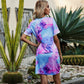 Women's Twisted V-Neck Short Sleeve Dress