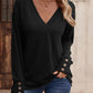 Full Size V-Neck Long Sleeve Top