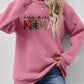 Christmas Themed VERY MERRY MAMA Letter Graphic Round Neck Long Sleeve Sweatshirt