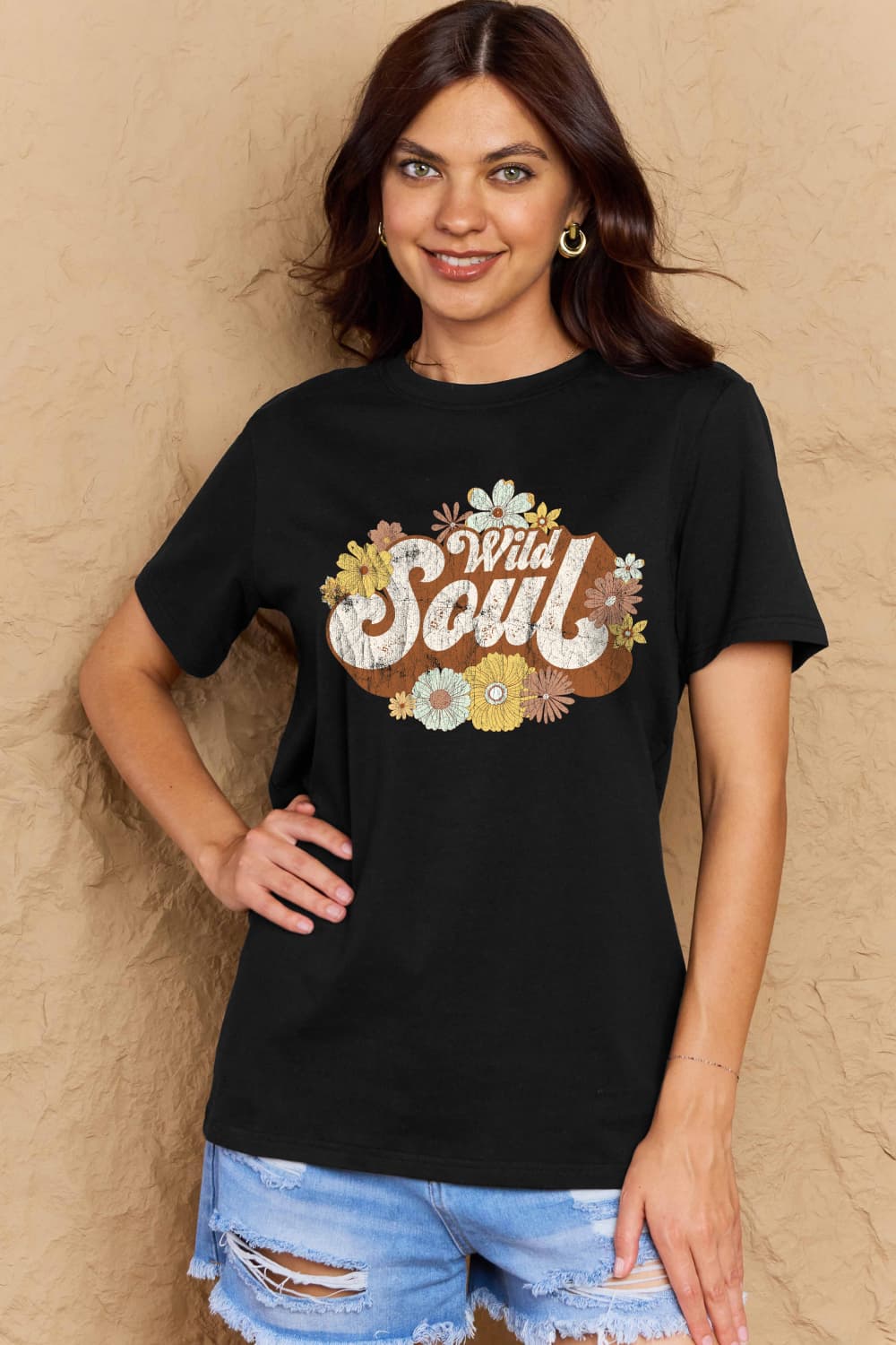 Malibu Dreams Simply Love Full Size WILD SOUL Graphic Cotton T-Shirt