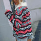 Geometric Zip-Up Collared Jacket